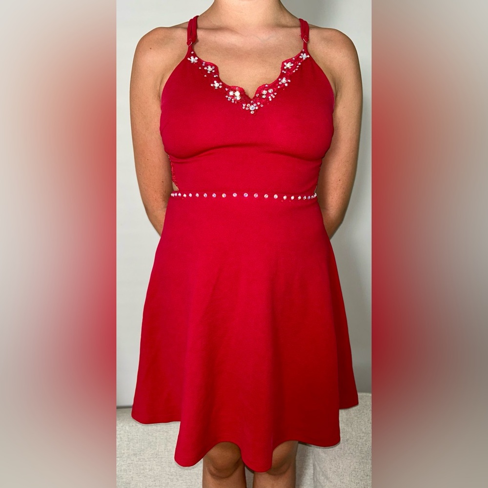Red Lyrical/Contemporary Dress Dance Costume- Medium Adult